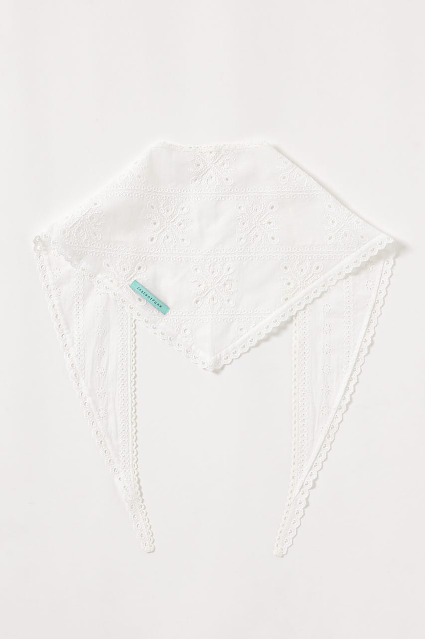 【INSTANTFUNK】レース スカーフ WHT FREE