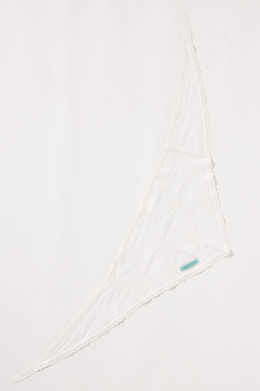 【INSTANTFUNK】レース スカーフ WHT FREE