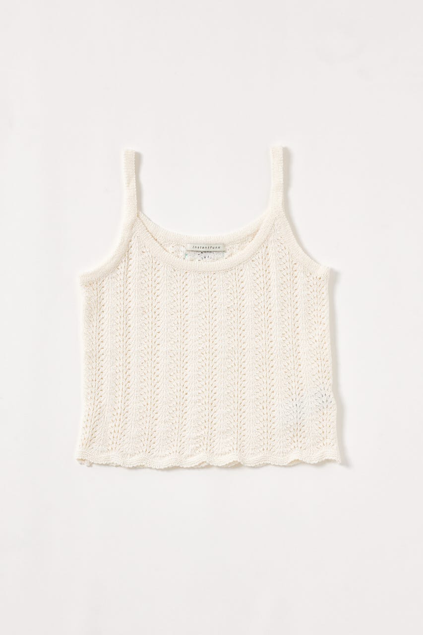 【INSTANTFUNK】リボン スリーブレストップ IVOY FREE