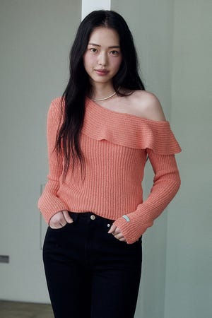 SHEL'TTER SELECT | 【INSTANTFUNK】フリル オフショルダー ニット