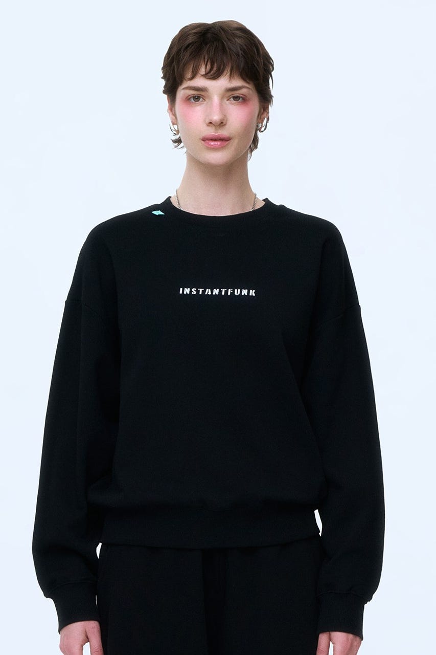 【BTS　ジョングク着用モデル】INSTANTFUN グリーン スウェットシャツ グリーン（緑）系 INSTANTFUNK(インスタントファンク) スウェット