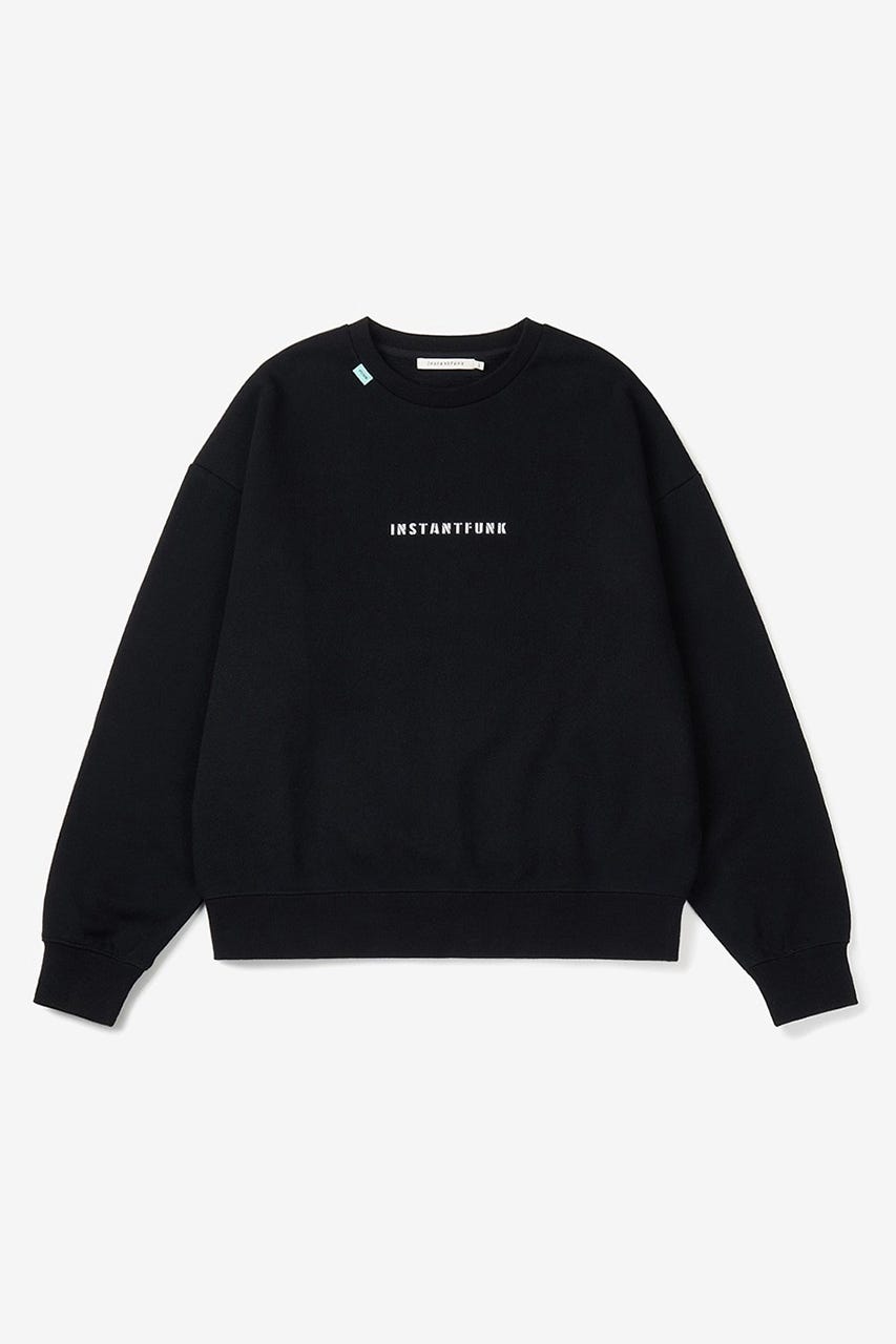 【INSTANTFUNK】ミニロゴ スウェットシャツ BLK S