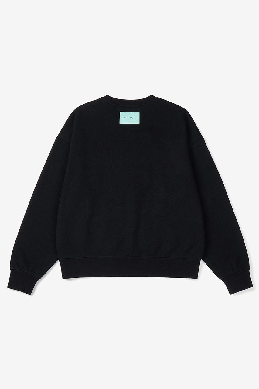 【INSTANTFUNK】ミニロゴ スウェットシャツ BLK S