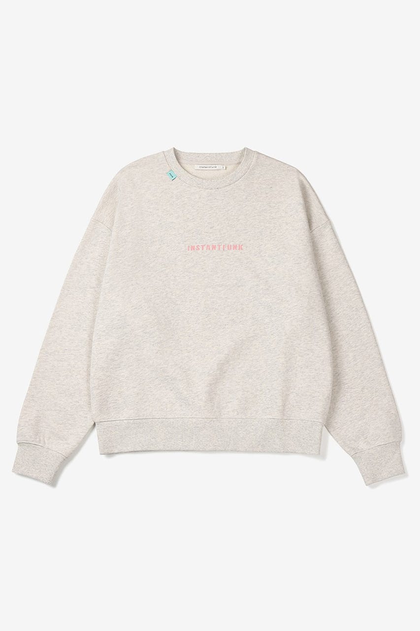 【INSTANTFUNK】ミニロゴ スウェットシャツ ECRU M