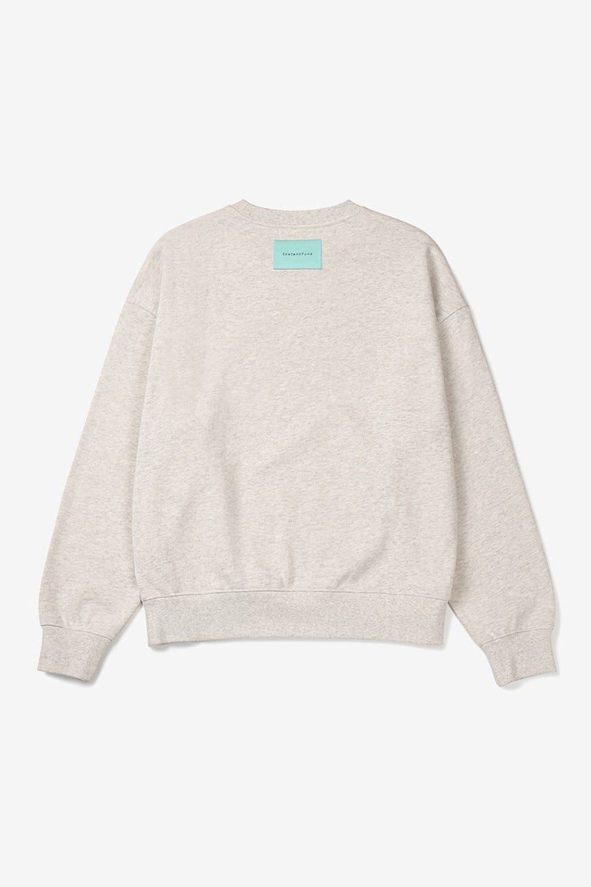 【INSTANTFUNK】ミニロゴ スウェットシャツ ECRU M