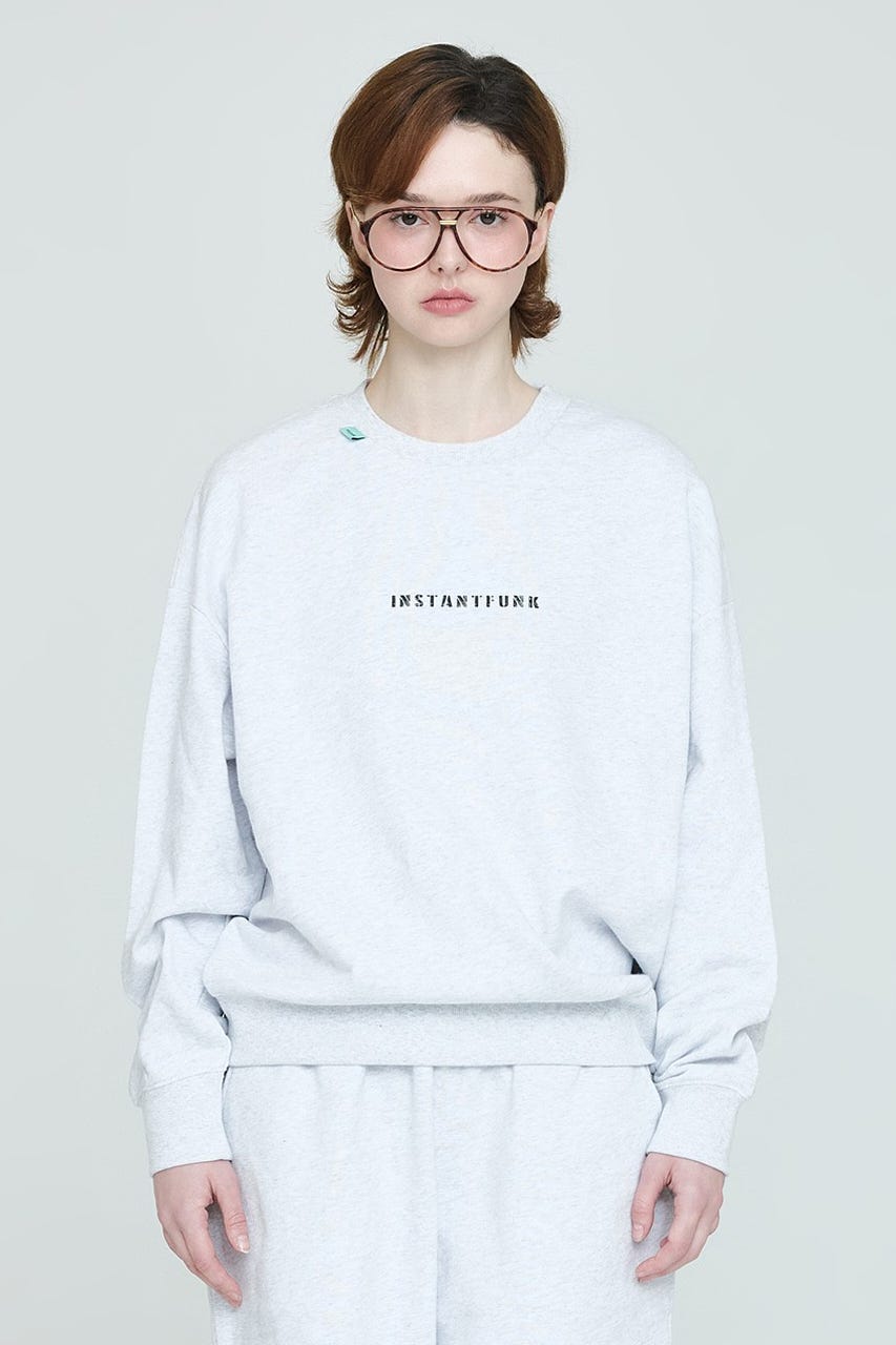 【INSTANTFUNK】ミニロゴ スウェットシャツ GRY L