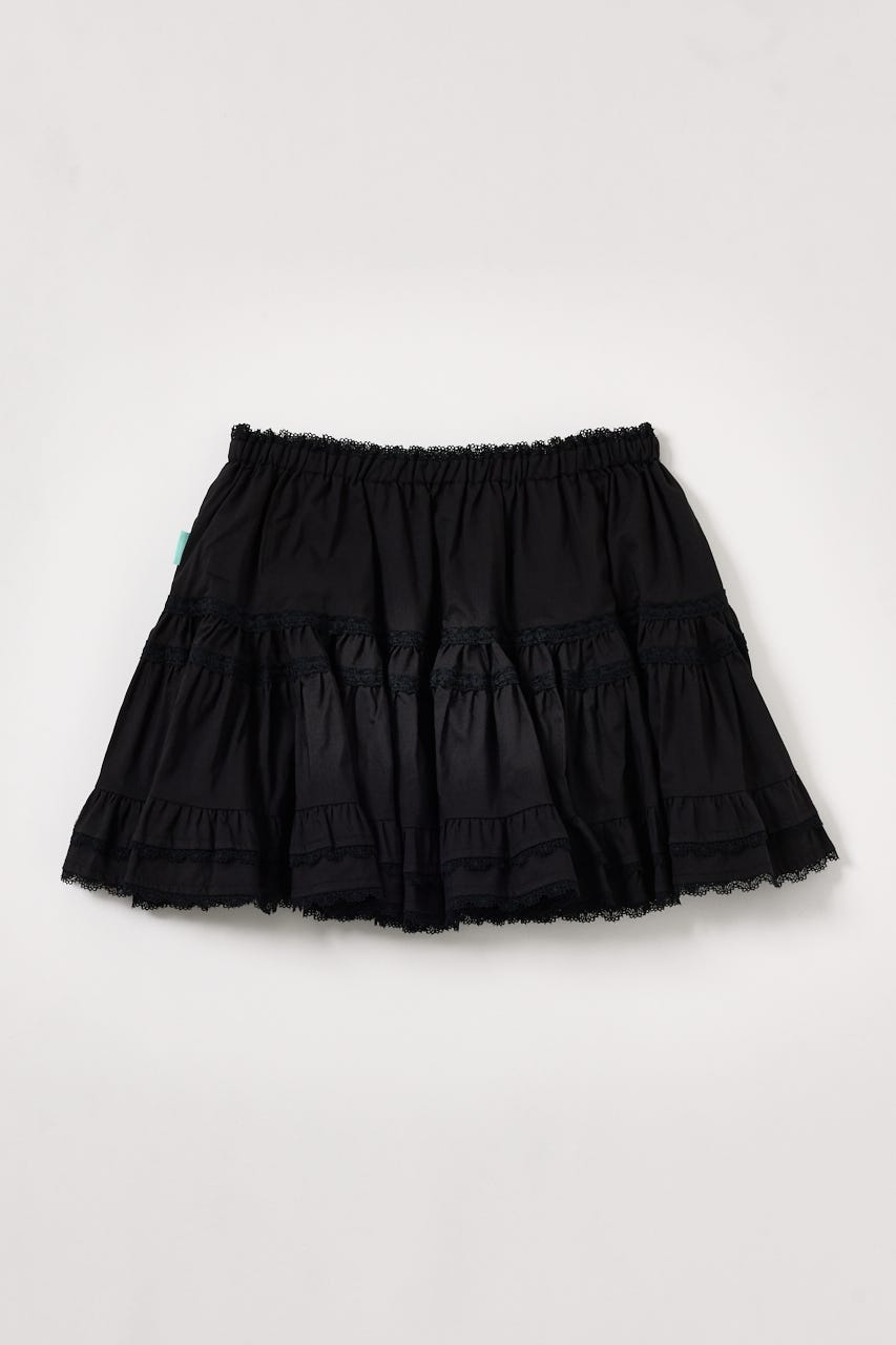 【INSTANTFUNK】コットンレース ミニスカート BLK FREE