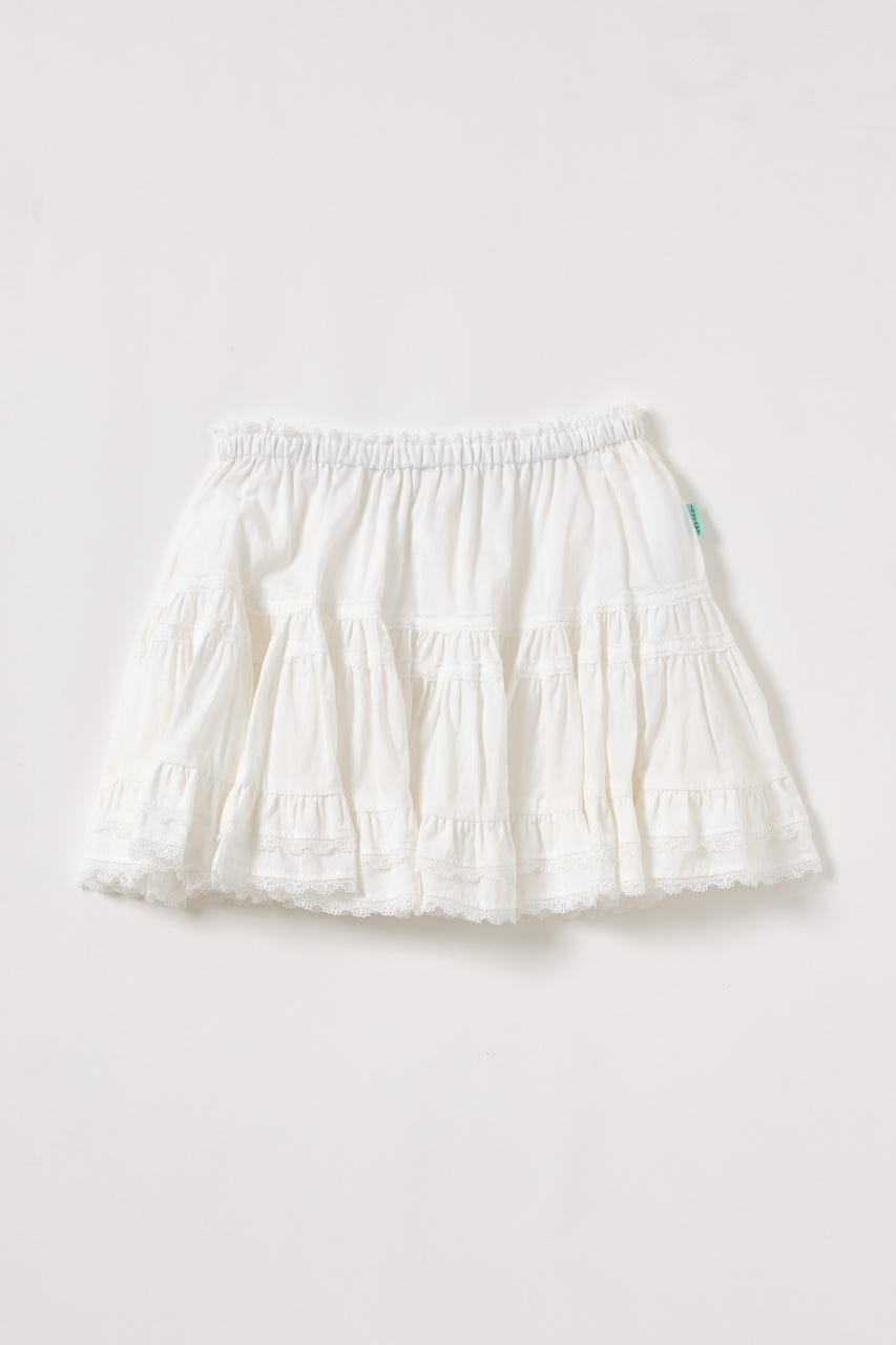 【INSTANTFUNK】コットンレース ミニスカート WHT FREE