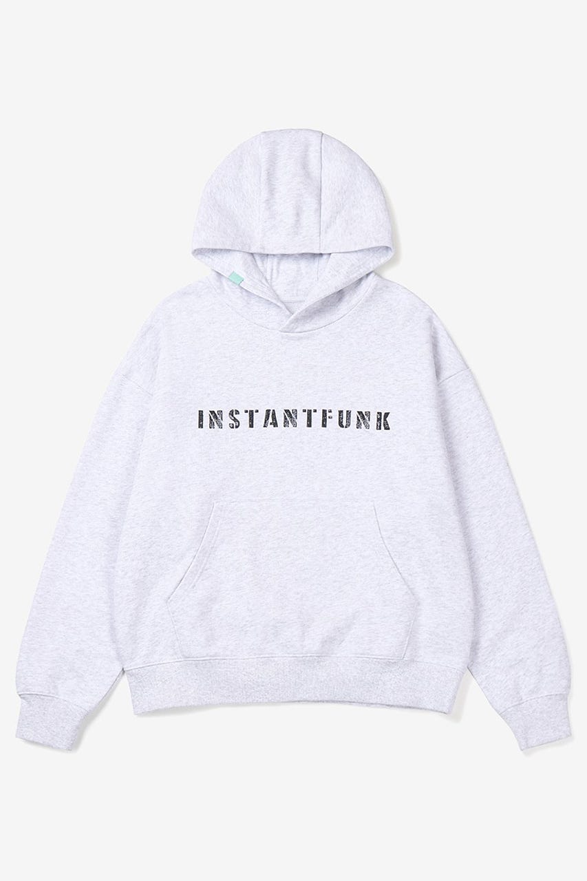 【INSTANTFUNK】ビッグロゴ スウェットフーディー GRY M