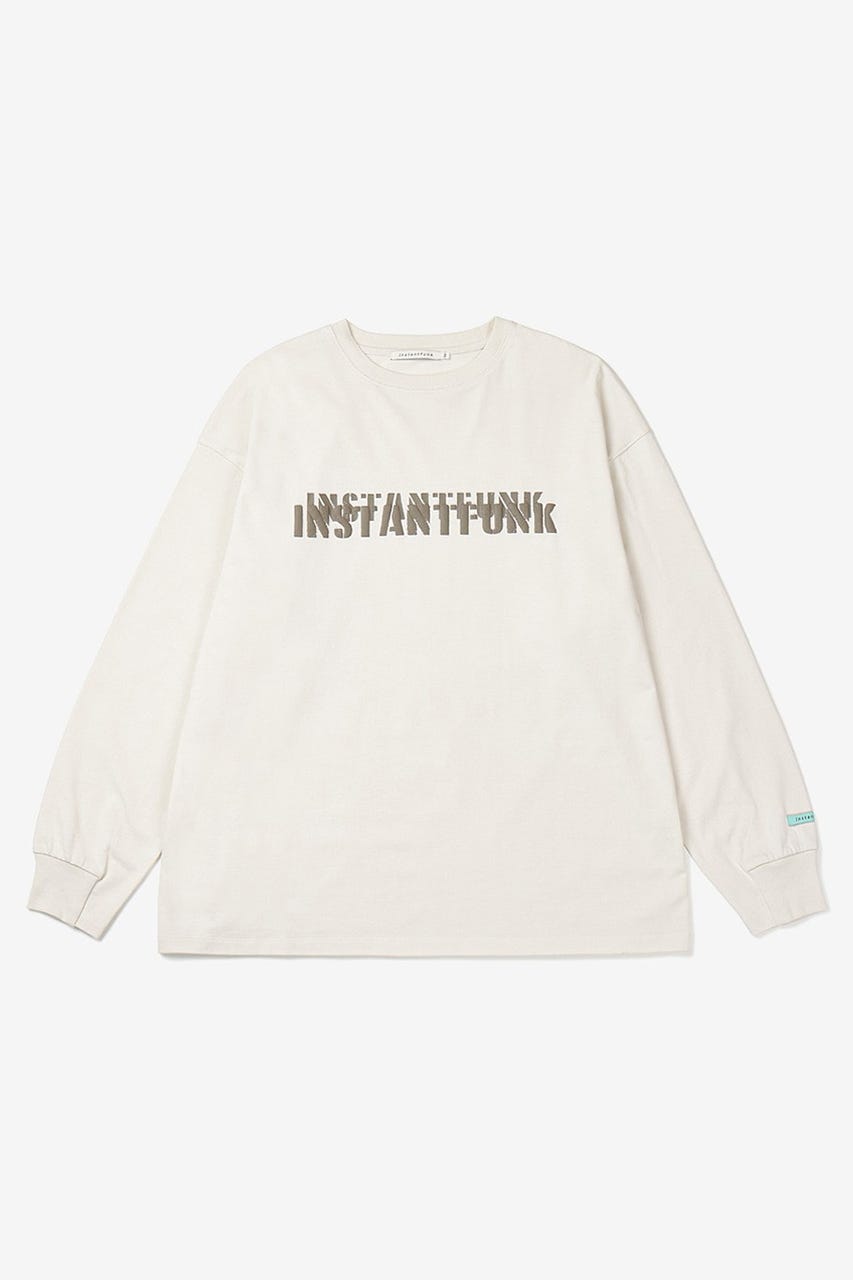 【INSTANTFUNK】ビッグロゴ ロングTシャツ IVOY M