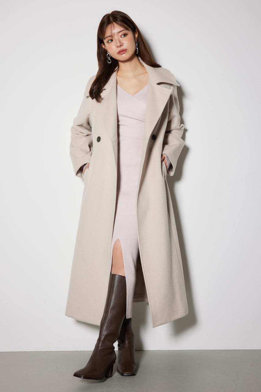 スタンドカラーシェイプドチェスターコート rienda | スタンドカラーシェイプドチェスターコート (コート