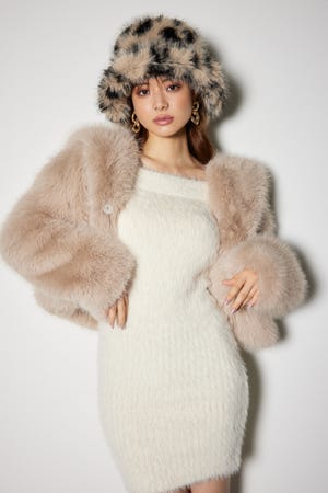 ビッグフードフェイクファーコート