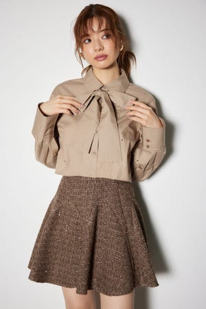 2WAYメタルドットリボンシャツ