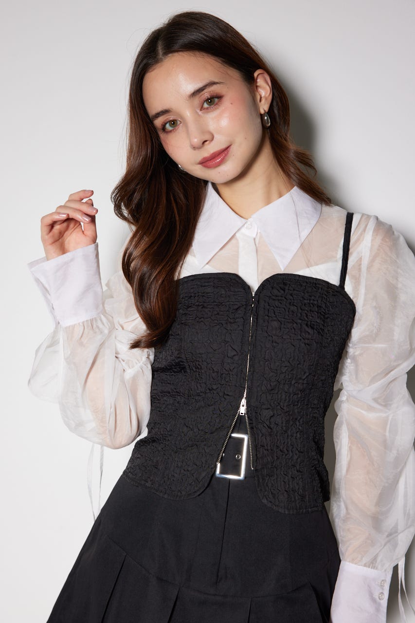 新品タグ付shellerシェリエone shoulder ribbon tops one shoulder ribbon tops – shéller / シェリエ