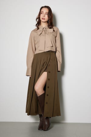 プリーツスリットスコートショートパンツ