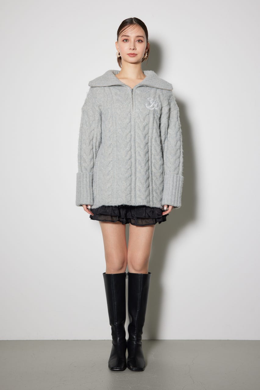 rienda | ケーブルルーズニット ワンピース (ワンピース(ミニ