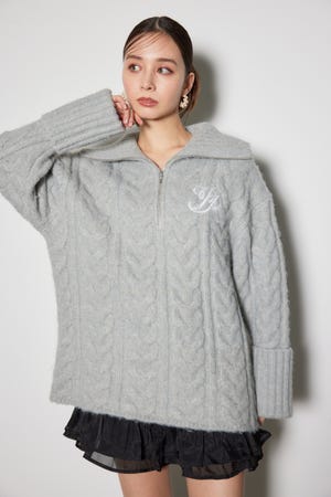 ケーブルルーズニット ワンピース