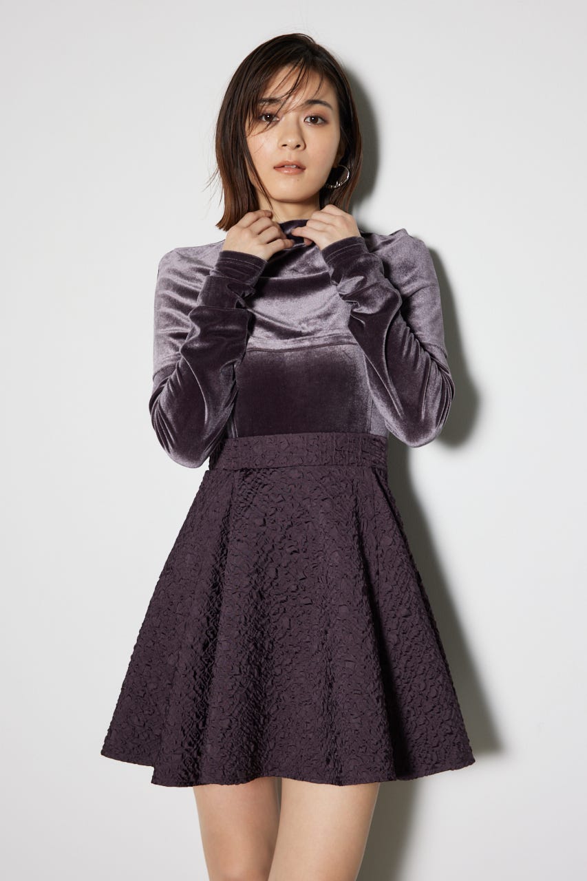 rienda リエンダ プリーツフレア ミニ ワンピース rienda プリーツフレアSLV KnitミニOP L/GRN1 -ファッション通販