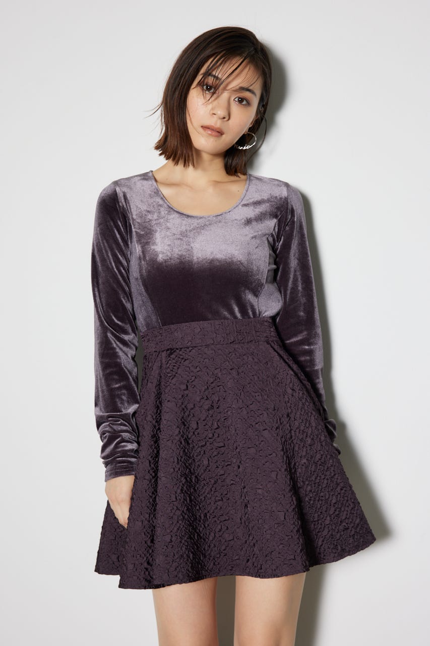 rienda リエンダ プリーツフレア ミニ ワンピース rienda プリーツフレアSLV KnitミニOP L/GRN1 -ファッション通販