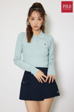 【POLO BCS】ケーブルニットトップス