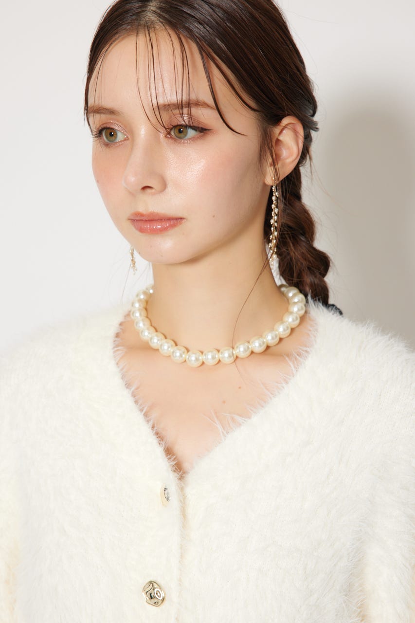 シャギーカーデセットワンピース WHT FREE