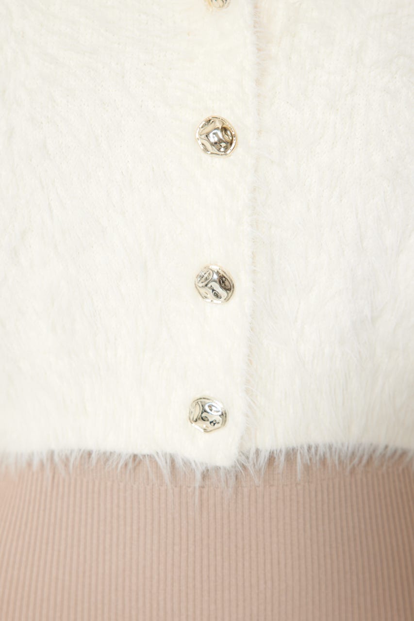 シャギーカーデセットワンピース WHT FREE