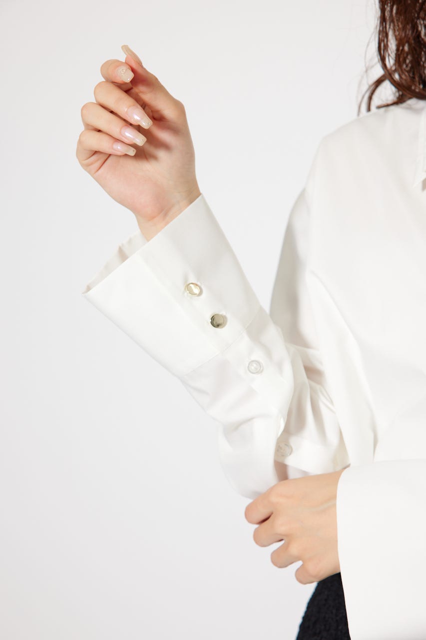 パールチェーンシャツ WHT FREE