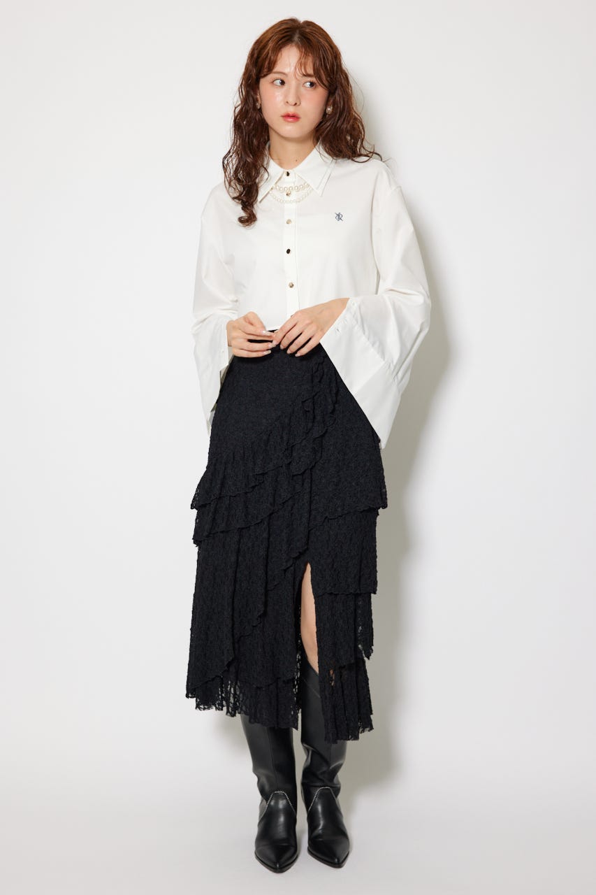 パールチェーンシャツ WHT FREE