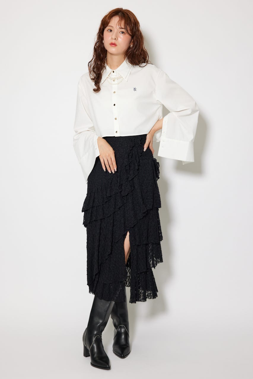 パールチェーンシャツ WHT FREE