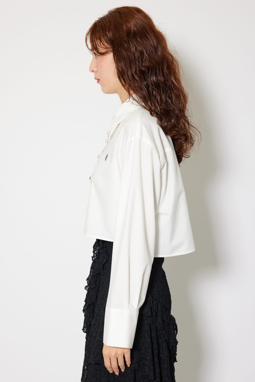 パールチェーンシャツ WHT FREE