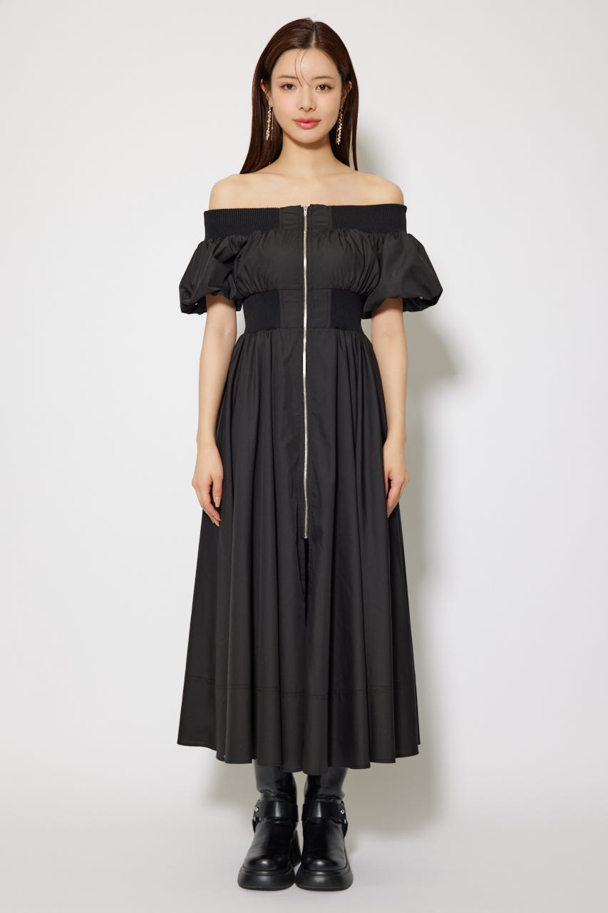 rienda | MA-1オフショルフレアワンピース (ワンピース(ロング