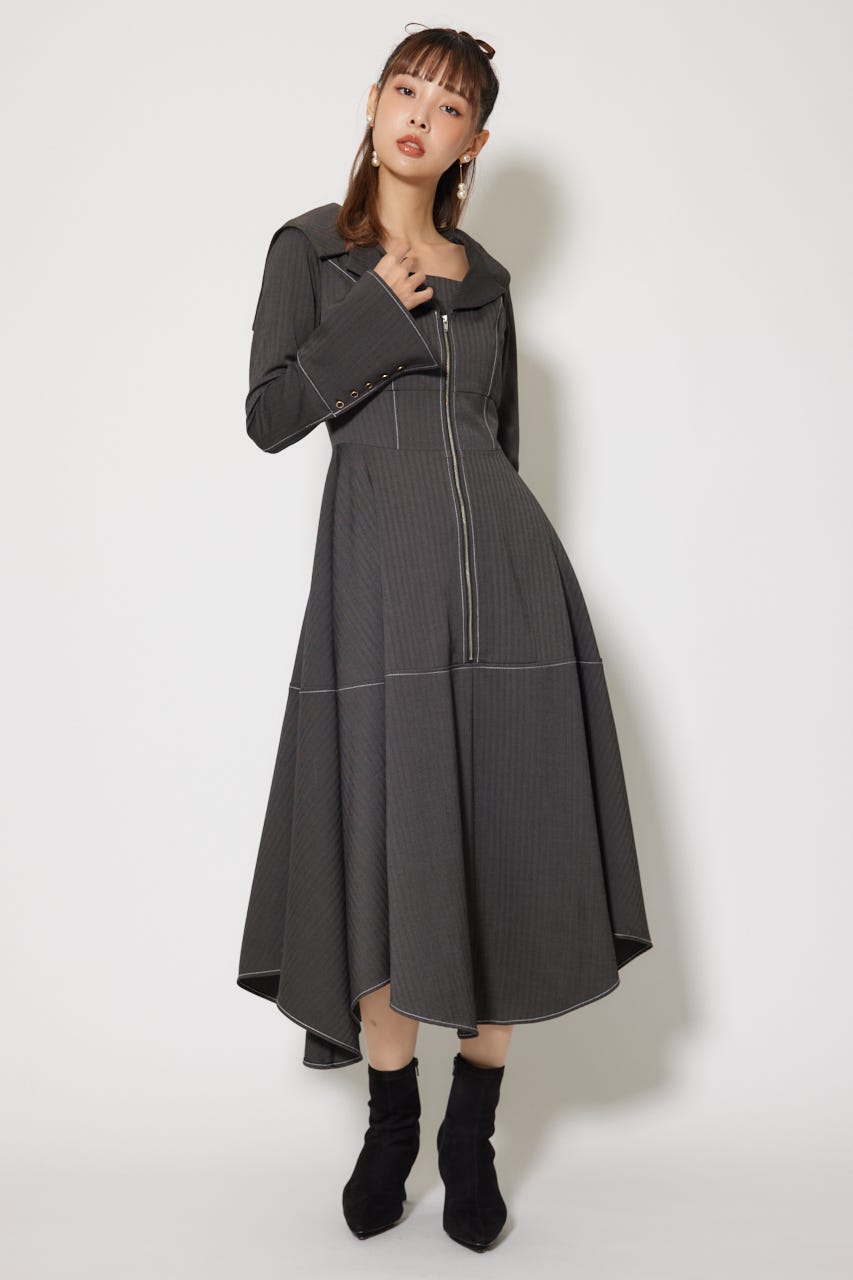 rienda | セーラーディティールフレアワンピース (ワンピース