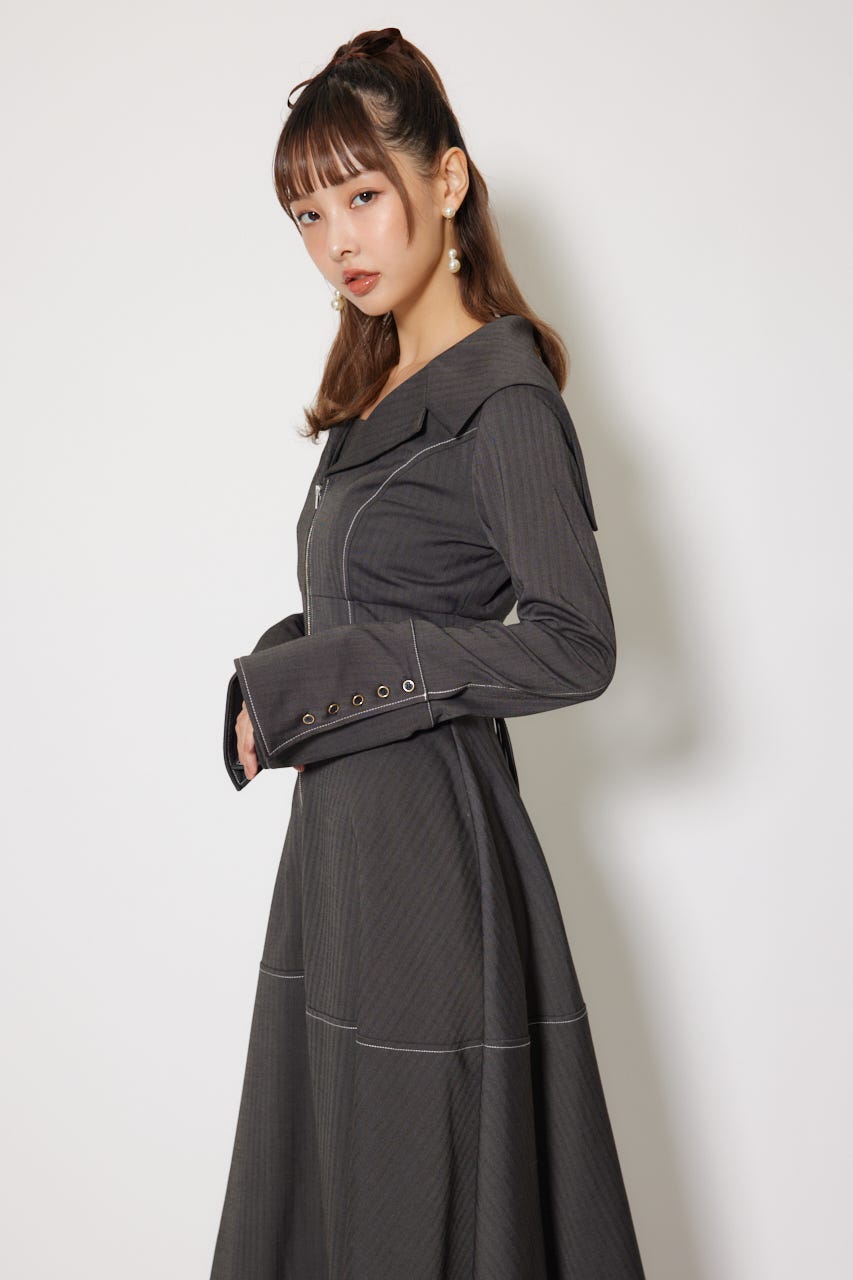 rienda | セーラーディティールフレアワンピース (ワンピース