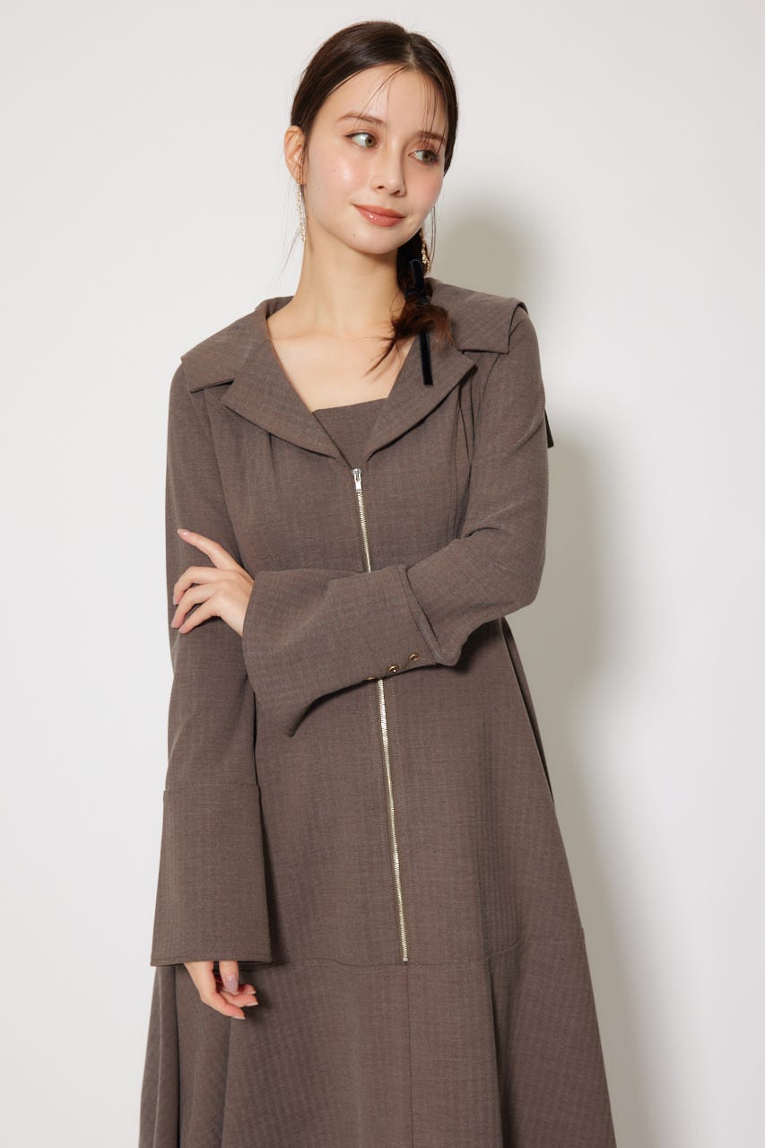 【正規品/美品】テーラードラペルフレアワンピース ラペルドフレアワンピース | BOURGE (Women)/ブールジュ | 三越