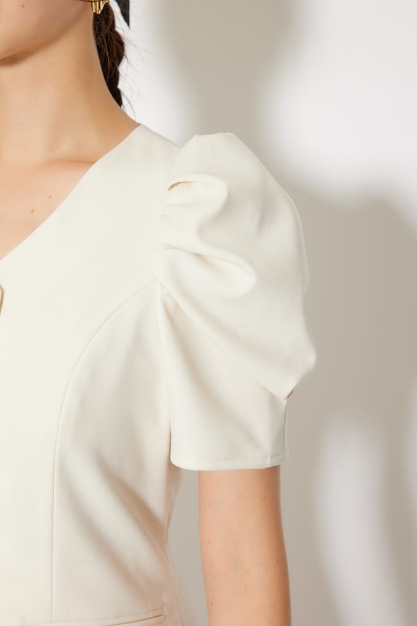 スーツライクレディ―ミニワンピース WHT M