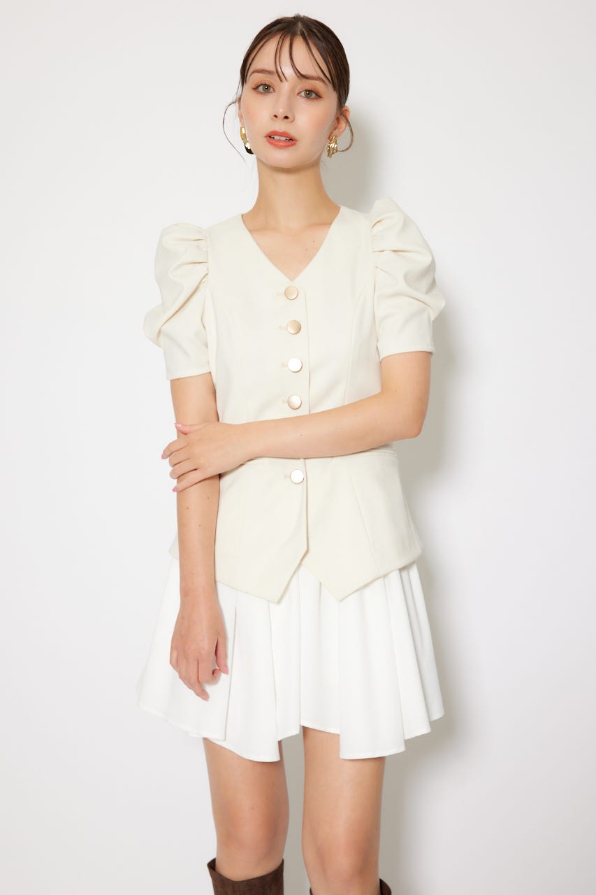 スーツライクレディ―ミニワンピース WHT M