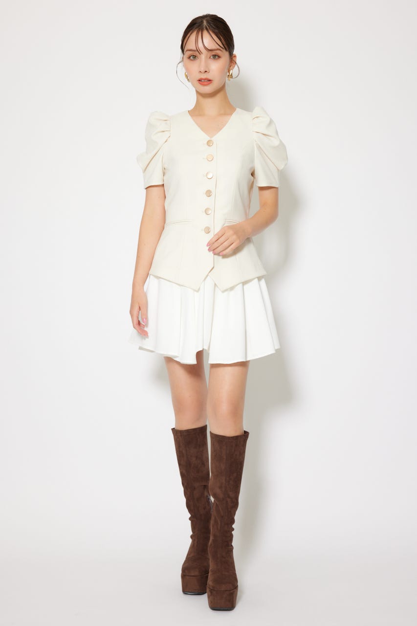 スーツライクレディ―ミニワンピース WHT M