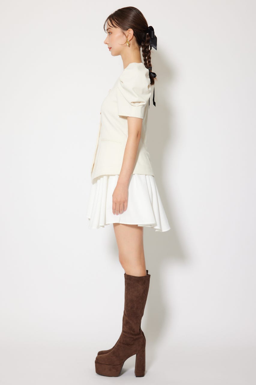 スーツライクレディ―ミニワンピース WHT M