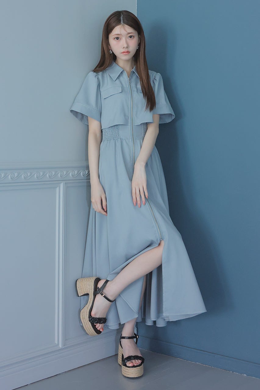 リエンダ バストフレアワンピース AKB48 千葉恵里さん着用】バストフレアワンピース 半袖 夏服