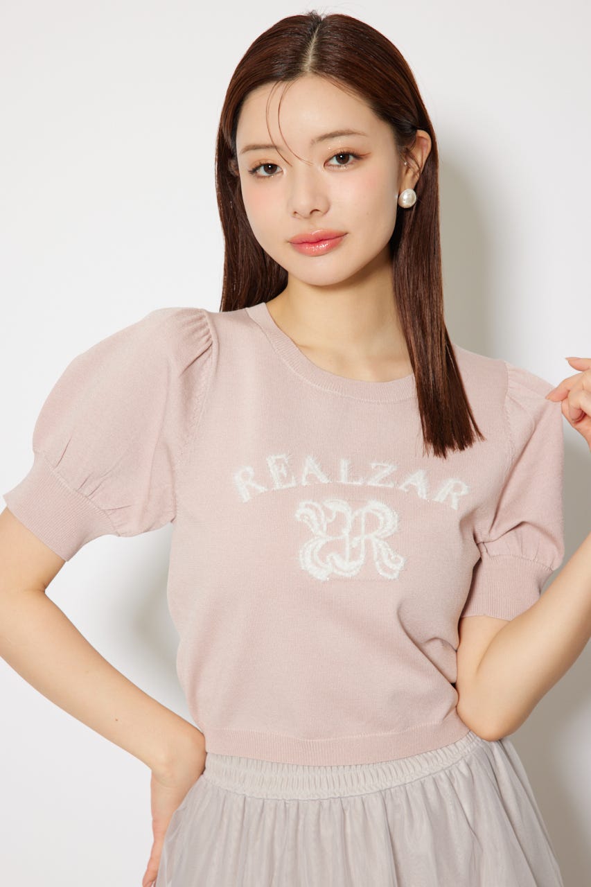 rienda | ジャガードロゴニットトップス (ニット ) |SHEL'TTER