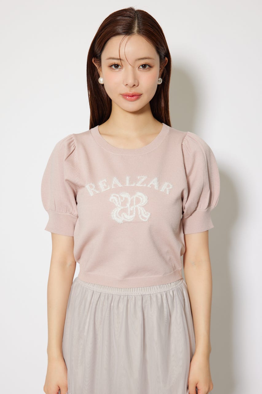 rienda | ジャガードロゴニットトップス (ニット ) |SHEL'TTER