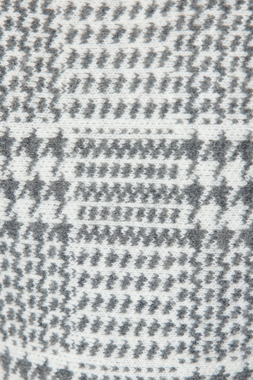 2WAYペプラムジャガードニットカーディガントップス 柄BLK FREE