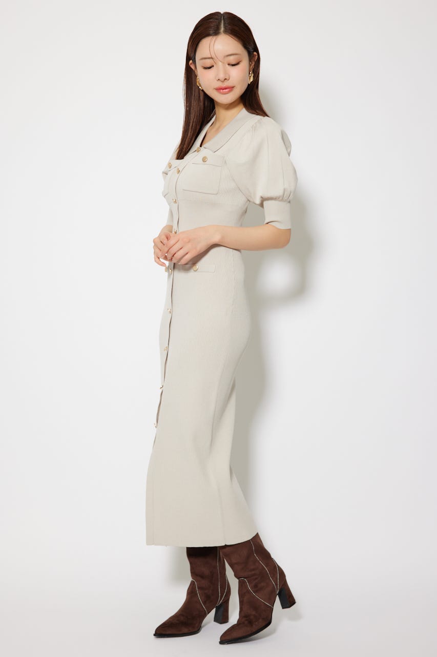 rienda パフスリーブニットタイトワンピース rienda｜パフスリーブニットタイトワンピース | Rakuten Fashion