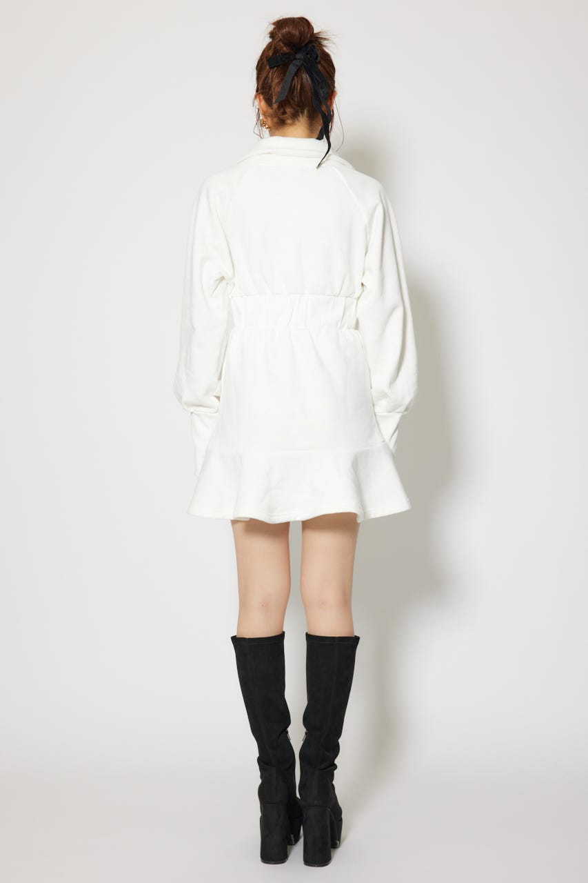 ティアードペプラムワンピース WHT FREE