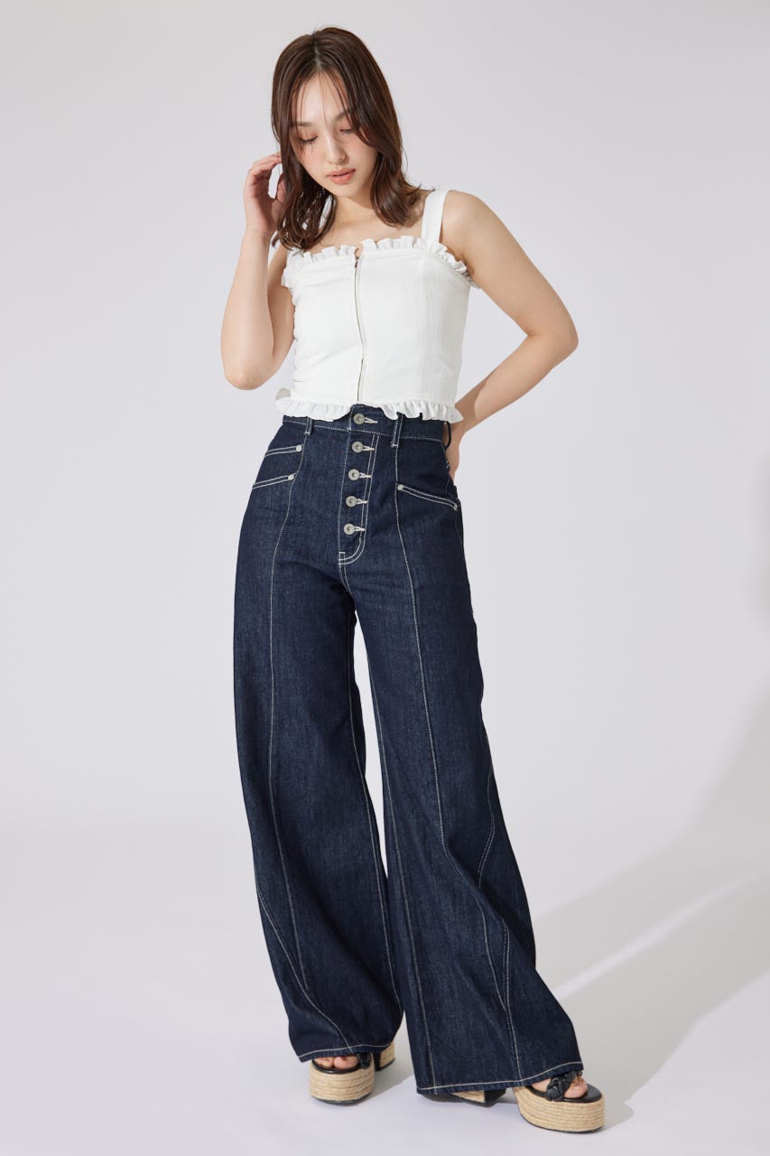 【AKB48 千葉恵里さん着用】2WAYペプラムビスチェトップス WHT S