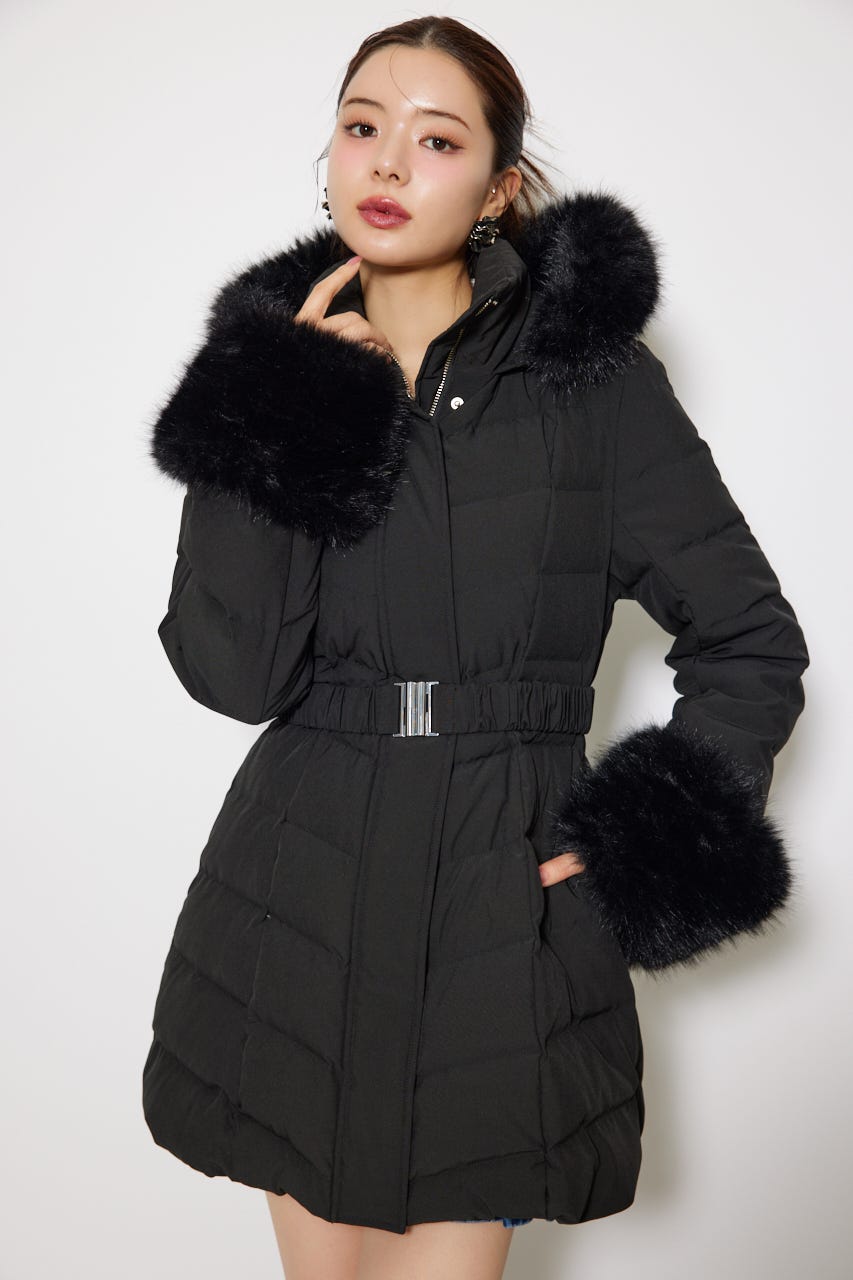 【冬物大セール】Rady　ダウンコート　ベルト　ビジュー　Aライン 2way 冬物大セール】RadyダウンコートベルトビジューAライン 2way