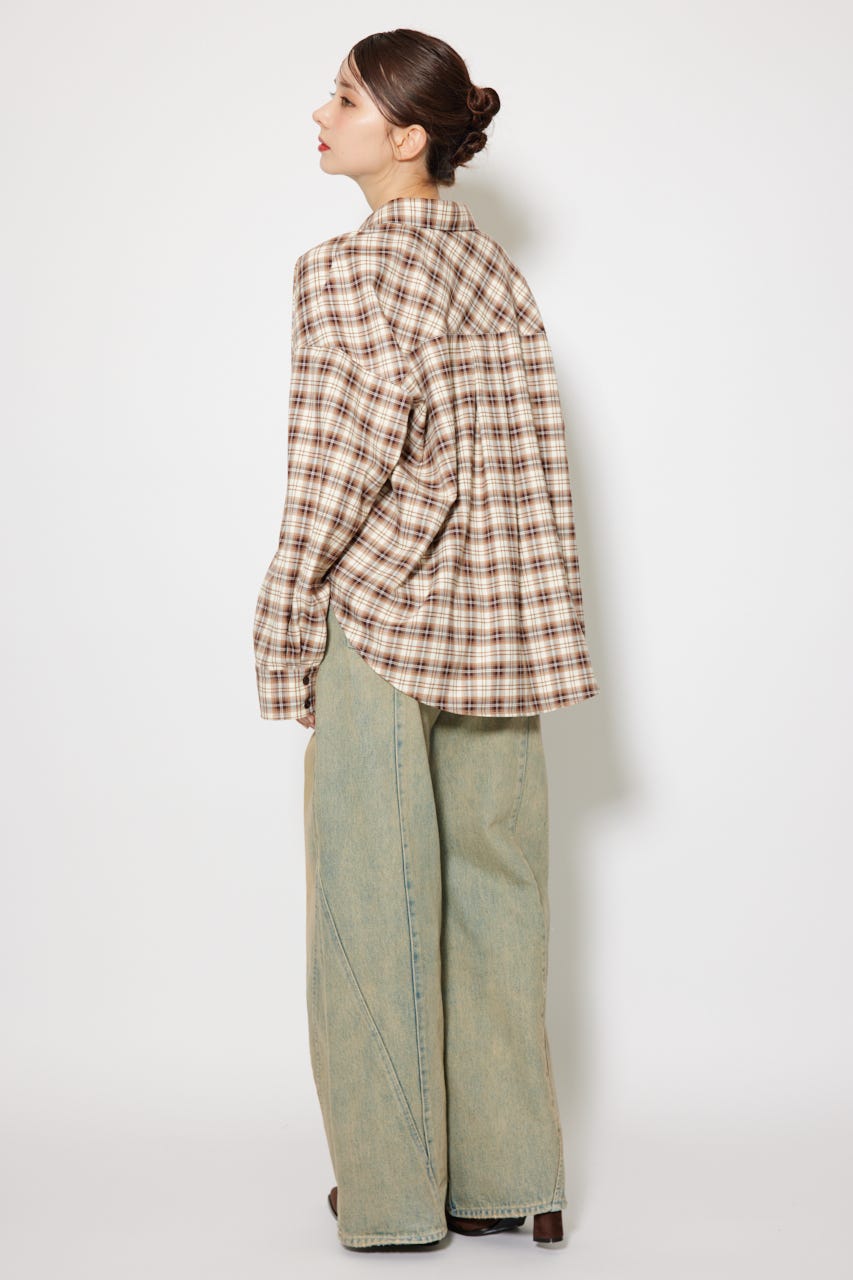 SET販売【rienda】フロントショートチェックシャツ rienda | フロントショートチェックシャツ (シャツ・ブラウス