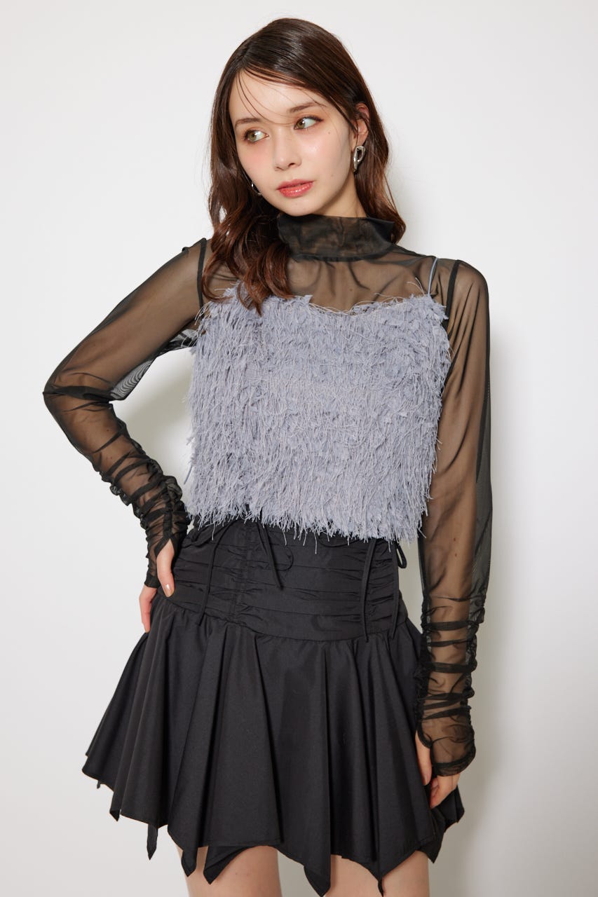 【araicamera】Mishaスケポン＆地層ワンピ SLY | PLEATS CAMI ショートワンピース (ワンピース(ミニ