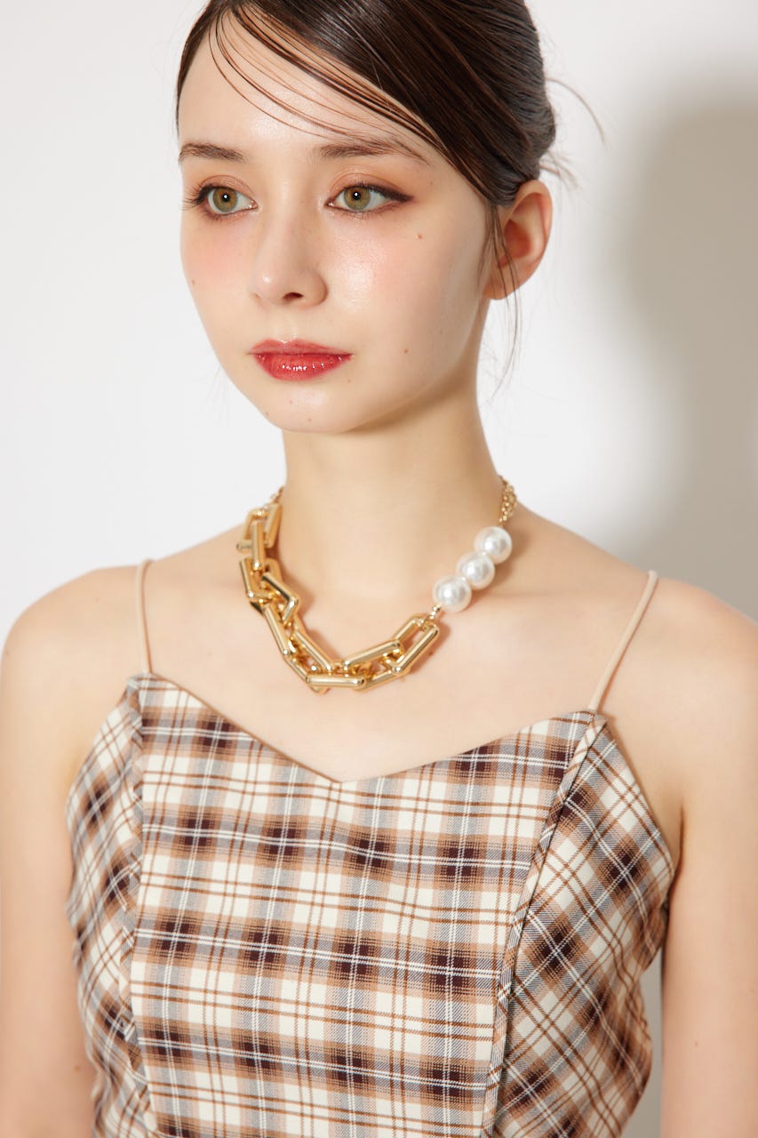 チェックビスチェ BEG FREE