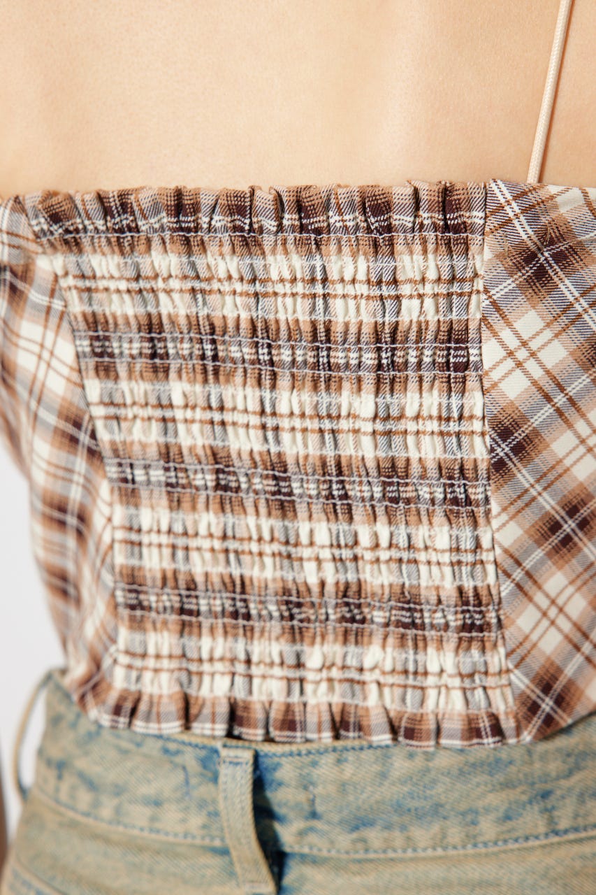 チェックビスチェ BEG FREE